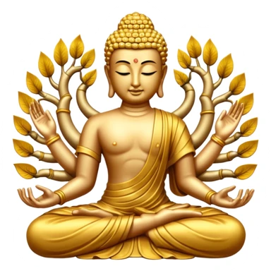 buda with a thousand arms sticker