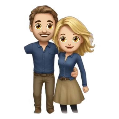 Nicolas et amandine les meilleurs amis sticker