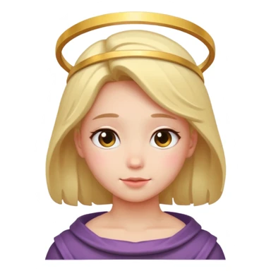 shy blushing person with halo sticker