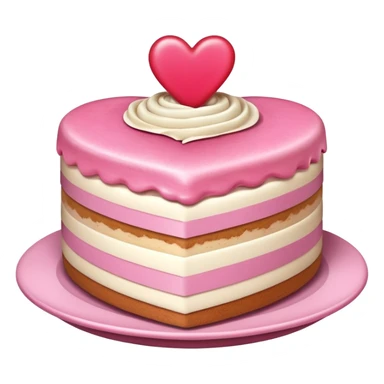 Pink Tiramisu With Heart sticker