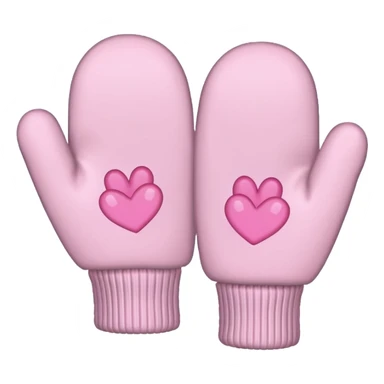 pastel pink pair of mittens sticker