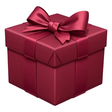burgundy present with burgundy bow sticker