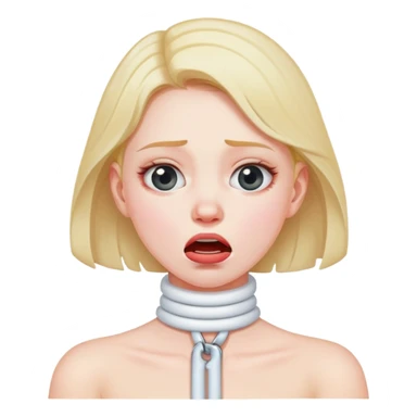 girl chocking her neck sticker