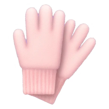 light Pink winter gloves that are fuzzy sticker
