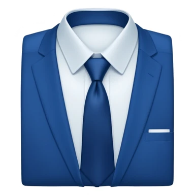 men's blue tie on white shirt, minimalism, no emojis or faces, iOS emoji style sticker