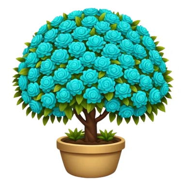 Turquoise colored bush  sticker