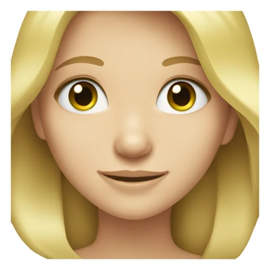smiling girl with blonde hair green eyes sticker