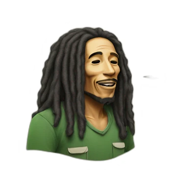 Bob Marley smoke weed sticker