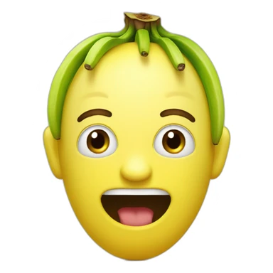 banane avec un visage sticker