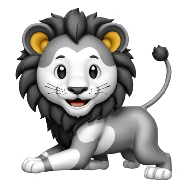 Lion & Bendy sticker