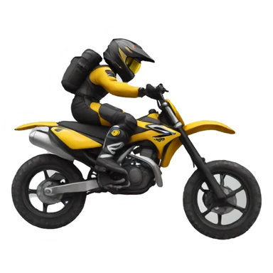 Black Motocross Weelie  sticker