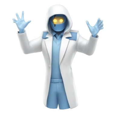 chemise blanche ou bleu clair, sans cravate, avec les manches retroussées éléments visuels futuristes comme des lignes LED sur le costume sticker