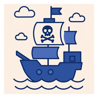 pirate ship sticker