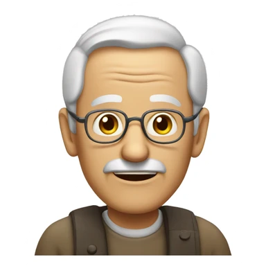 old man talking sticker