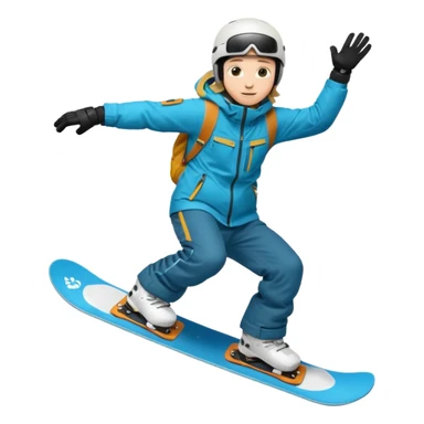 Snowboarder mid-air sticker