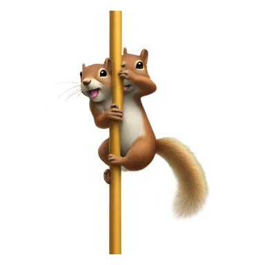 Squirrel pole dancing  sticker