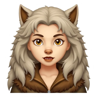 Cute lady werewolf  sticker