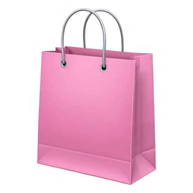 pink shopping bag sticker
