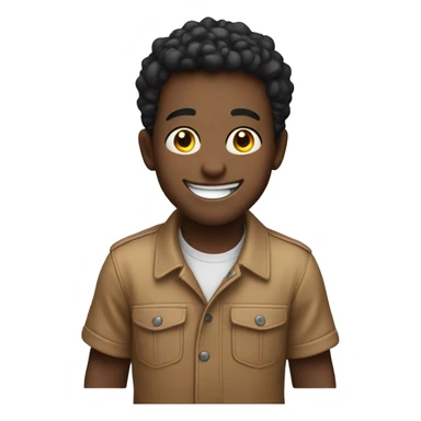 smiling boy with wild sticker