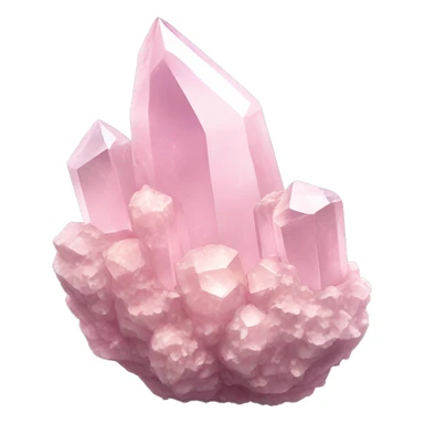 Light pink quartz crystal cluster  sticker