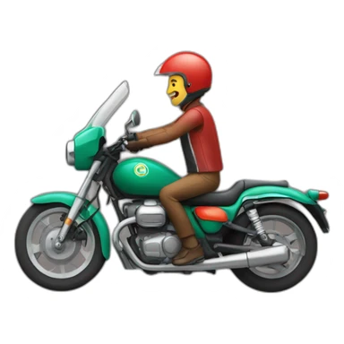 jul sur une moto sticker