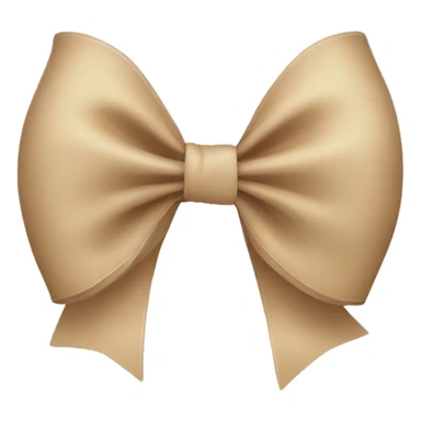 beige bow sticker