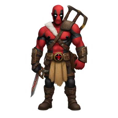 God of war costume Deadpool sticker