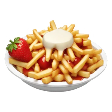 POUTINE QUI MANGE UNE FRAISE sticker
