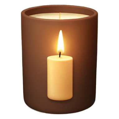 Aesthetic candle in brown jar sticker