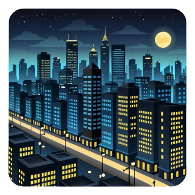 A Nigerian city at night  sticker