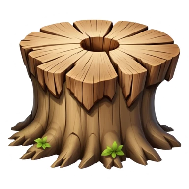 tree stump sticker