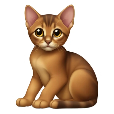 Abyssinian kitten sitting  sticker