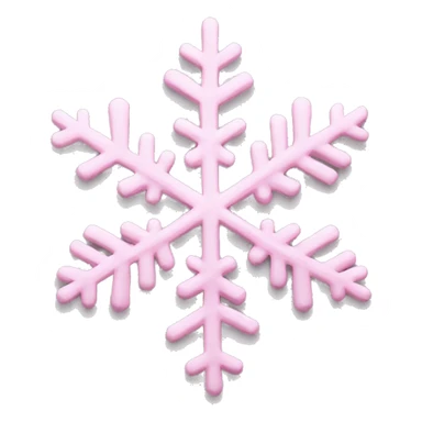 pastel pink snowflake  sticker