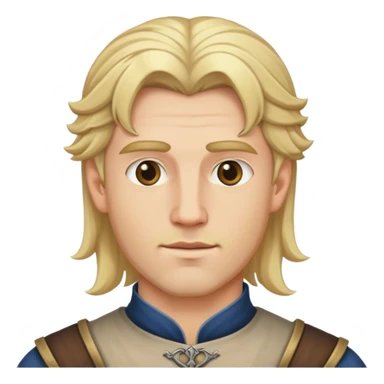 medieval male blonde hairstyle sticker