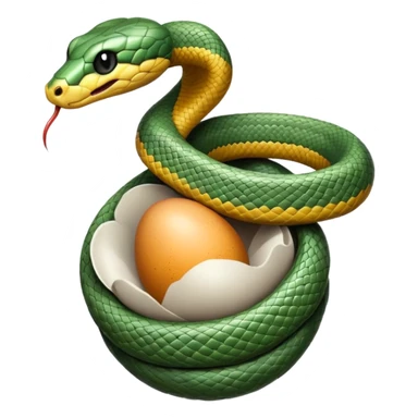 Snake with an egg sticker