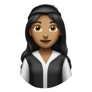 Female with black hair, black eye color who is an engineer with a graduation cap  sticker