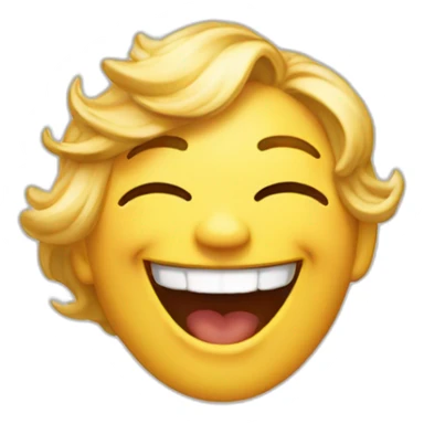 Laughing emoji in vogue style sticker