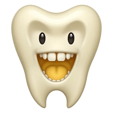 Sharp curved fang tooth only sticker