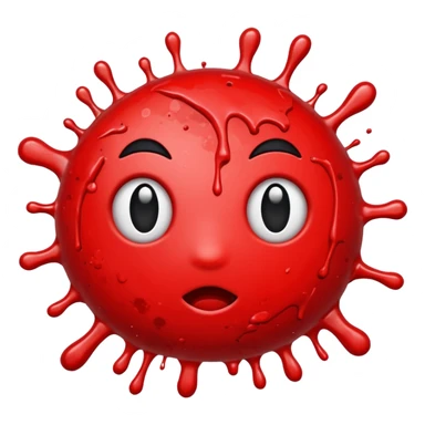 Red splatter emoji sticker