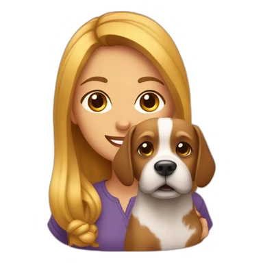Femmme avec un chien sticker