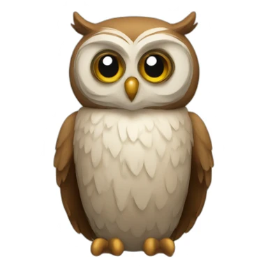owl on bear sticker