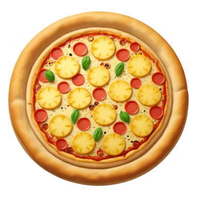 pizza with pineapple sticker