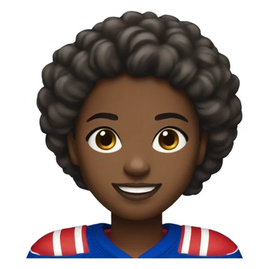 Black girl wearing buffalo bills clothes sticker