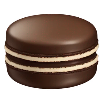Vanilla and chocolate macaroon sticker