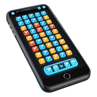 a phone showing the game weaver being played on it  sticker