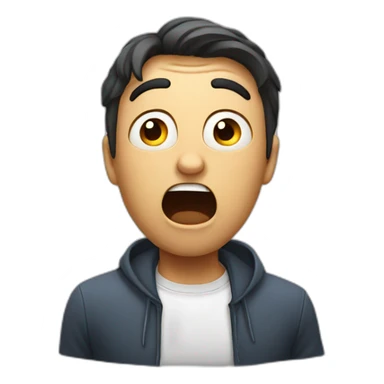 A shocked person sticker