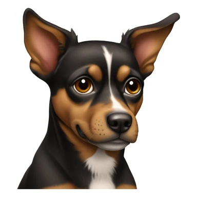 Schwarz brauner zwergpincher niedlich  sticker