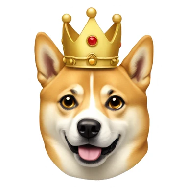 doge with crown sticker
