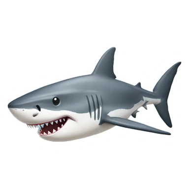 great white shark sticker
