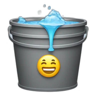 bucket with full of water sticker